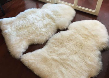 China Tapete branco macio do assoalho da pele da sala de visitas, tampas de banco de carro lisas da pele de carneiro de lãs  fornecedor