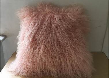China Descanso cor-de-rosa macio da pele do Mongolian do agregado familiar com cabelo encaracolado longo de seda fornecedor