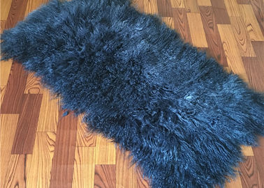 China ' A cobertura do lance da pele do Mongolian dos azuis marinhos 2 *4, grande sofá joga o anti enrugamento fornecedor