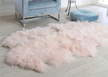 China Antiencolhimento confortável do tapete cor-de-rosa da pele de carneiro da extra grande do cabelo encaracolado para o assoalho home fornecedor