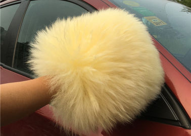 China Luva real da limpeza do carro do Lambswool de Austrália do cabelo longo da luva da lavagem de carros da pele de carneiro fornecedor