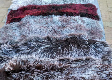 China Pele encaracolado dos carneiros da pele de carneiro longa real do Mongolian do cabelo da tela 15cm da pele do Mongolian fornecedor