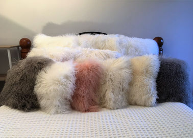 China Coxim encaracolado real do lambswool do Mongolian do descanso da pele dos carneiros da pele de carneiro longa do cabelo fornecedor