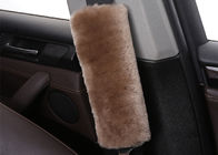 Tampa universal 14x24cm macio do cinto de segurança da pele de carneiro do Merino do carro para o pescoço de proteção