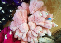 China A bolsa de enchimento do coelho do algodão de 100% PP encanta a cor cor-de-rosa 15cm 18cm dos Keyrings empresa