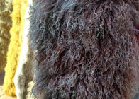 Cobertura encaracolado da pele dos carneiros do lambswool genuíno longo real do Mongolian da pele de carneiro do cabelo