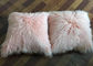 O descanso da pele do Mongolian cora lance tibetano genuíno luxuoso cor-de-rosa da pele do Mongolian fornecedor