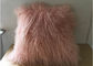 Descanso cor-de-rosa macio da pele do Mongolian do agregado familiar com cabelo encaracolado longo de seda fornecedor