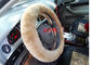 Tampa de volante bege da pele de carneiro dos acessórios do carro com tamanho/logotipo personalizados fornecedor