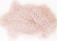 Luz - tapete cor-de-rosa da pele de carneiro do Mongolian, cobertura macia da pele do Mongolian para o bebê recém-nascido nos suportes fornecedor