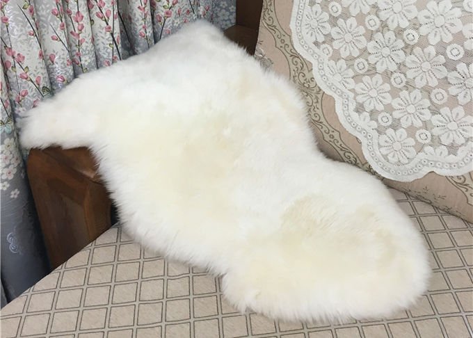 Do tapete australiano branco da pele de carneiro do Shearling do marfim anti deslizamento para esteiras internas do assoalho