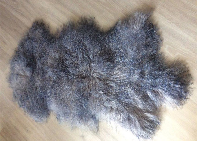 Luz - tampa longa azul da cadeira do tapete da pele de carneiro do Mongolian do cabelo com tamanho personalizado