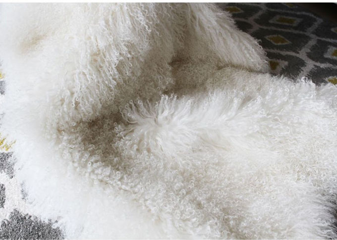 Tapete real longo da pele de carneiro do Mongolian confortável para Textil home/que faz o vestuário