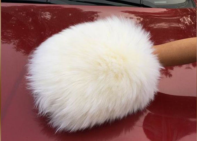 Luva real da limpeza do carro do Lambswool de Austrália do cabelo longo da luva da lavagem de carros da pele de carneiro