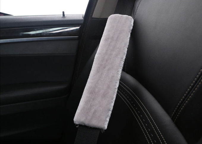 Tampa universal 14x24cm macio do cinto de segurança da pele de carneiro do Merino do carro para o pescoço de proteção