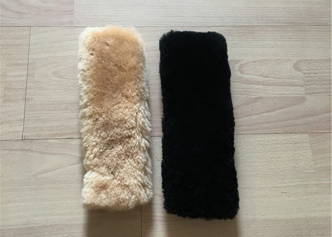 Segurança confortável da tampa australiana real preta do cinto de segurança da pele de carneiro para adultos