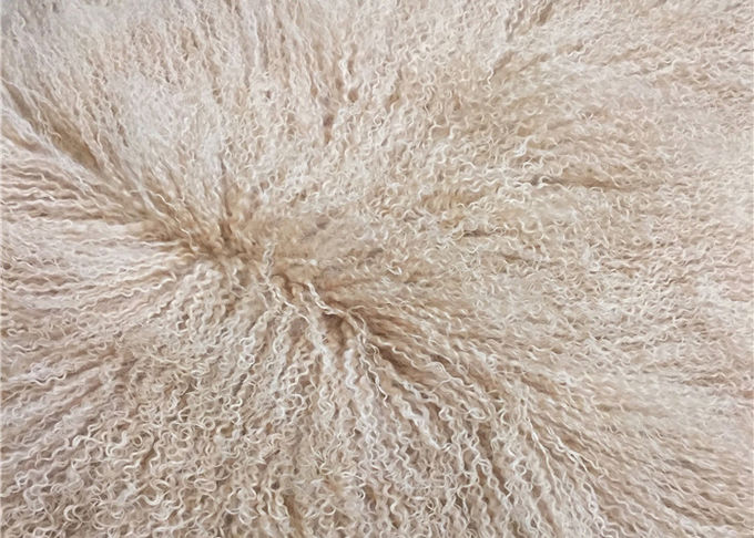 Descanso de cabelos compridos natural da pele do cordeiro do Mongolian da tampa tibetana do descanso do Lambswool