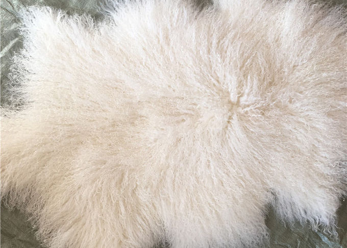 Tapetes internos da pele longa genuína dos carneiros do cabelo da cobertura do lance da pele do cordeiro de Tibet para a casa