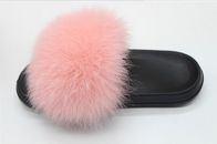Sola brandamente anti real macia cor-de-rosa de EVA do deslizamento dos deslizadores da pele de Fox com 5-11 tamanhos do Reino Unido