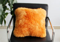 Descansos decorativos de lãs longas para o sofá, tampa dos descansos de lance da pele de Brown da cadeira