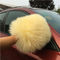 Cor de lavagem dobro reusável do amarelo da luva da luva do carro tomado partido com lãs puras de 100% fornecedor