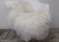 Mongolian 100% branco do tapete da pele de carneiro do cabelo longo encaracolado macio grande/pele tibetana do cordeiro fornecedor