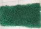 Escuro - esverdeie o delicado tingido da cobertura 60 X120cm do lance da pele de carneiro do Mongolian com cabelo longo fornecedor