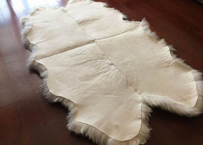 Lãs australianas brancas do Merino do tapete da pele de carneiro do cabelo longo para lances da sala de visitas