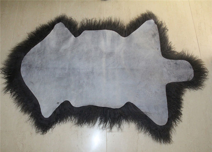 Hypoallergenic de pouco peso do tapete da pele de carneiro do Mongolian das polegadas *72 do bege 45 para a matéria têxtil home