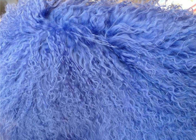 Coxim encaracolado real do lambswool do Mongolian do descanso da pele dos carneiros da pele de carneiro longa do cabelo